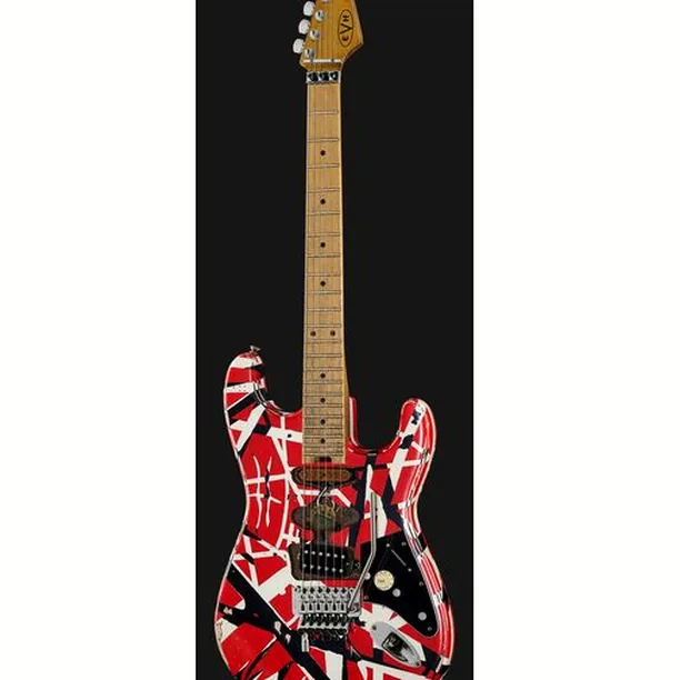 Evh Frankie Striped MN Relic R/W/B – Elgitarr Recension