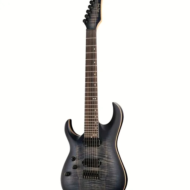 Harley Benton Amarok 7 LH BKNT Flame Burst – Elgitarr Recension