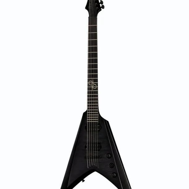 Solar Guitars V2.6FBB Baritone Flame Black – Elgitarr Recension